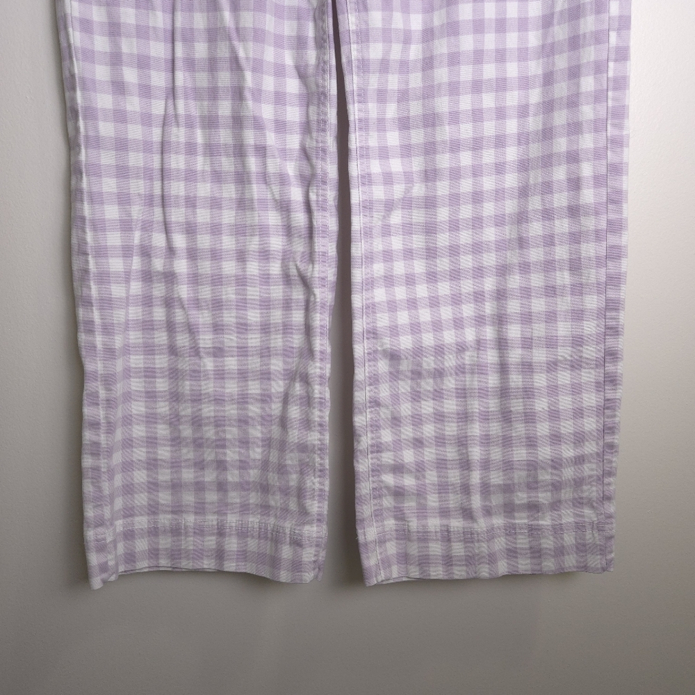 OLD NAVY Retro Gingham High-Waisted Cropped Wide-Leg Chino Pants‎ 10 Tall - Picture 4 of 10